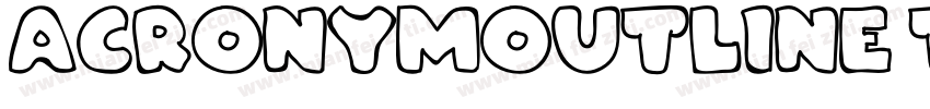 AcronymOutline Thin字体转换